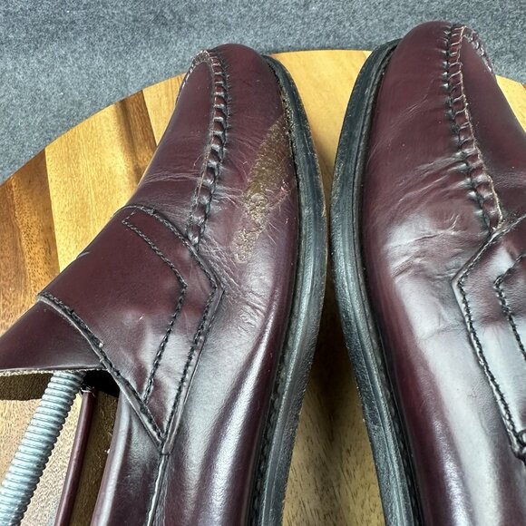 GH Bass Men's Burgundy Size 12 D Weejuns Leather Penny Loafers - Picture 11 of 14